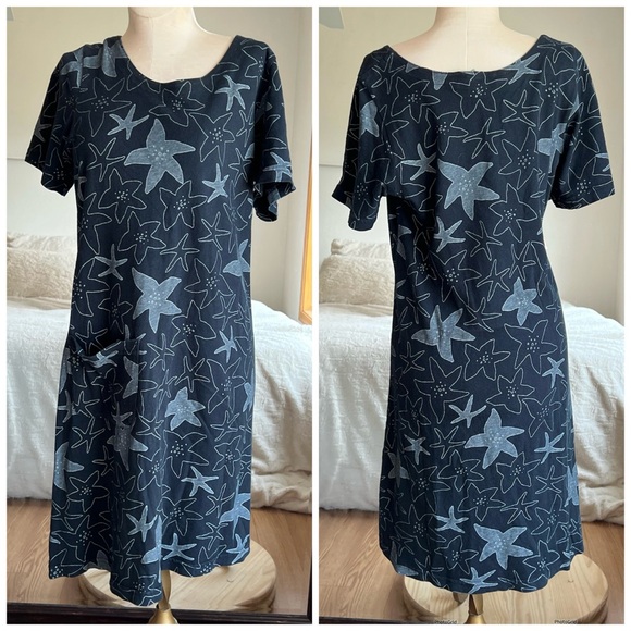 fresh produce Dresses & Skirts - Fresh Produce Starfish Tee Shirt Dress Women’s Small Black